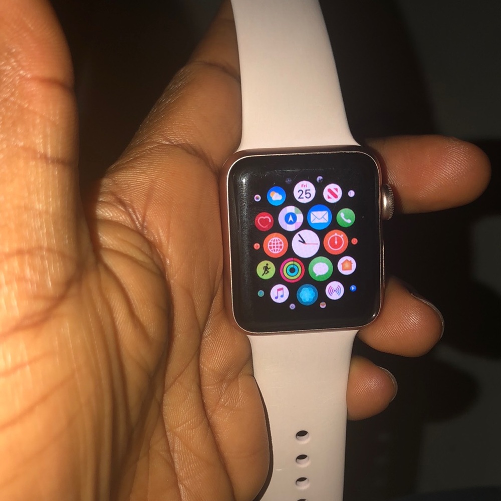Apple Watch with Pink Band and Rose Gold Case - Picture 7 of 7